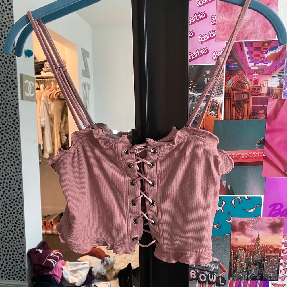 Pink crop top